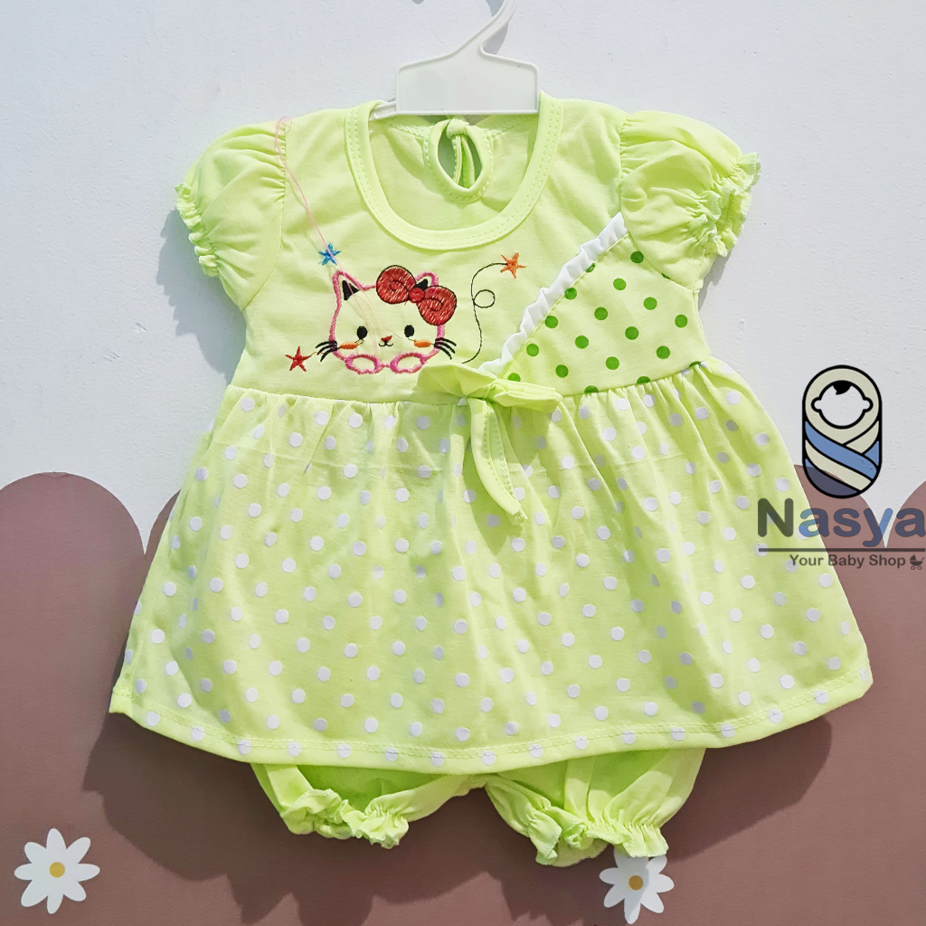 [N-067] TERBARU ! Setelan Baju Bayi Perempuan Motif Bergambar - Naomi (3-6 bulan)