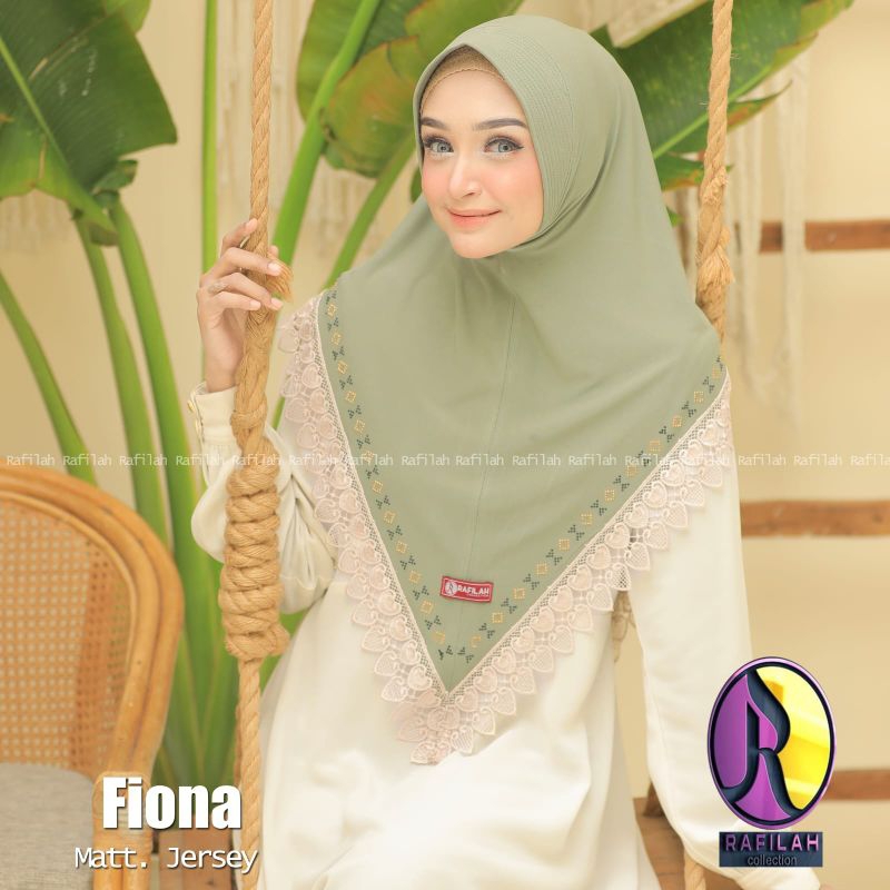 jilbab instan renda payet fiona ori rafilah