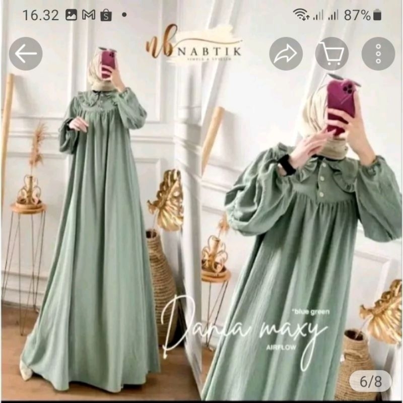 ELENA GAMIS CRINKLE AIRFLOW IMPORT BUSUI BUMIL