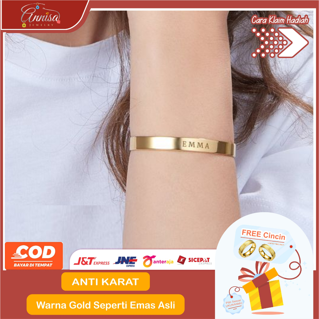 Gelang Bangle Titanium model emma anti karat