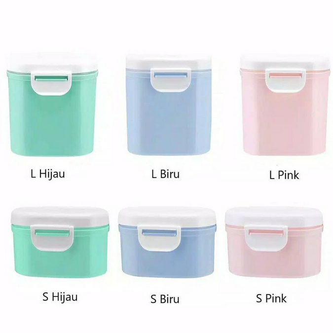 Tempat Susu Bubuk/ Snack Makanan DINO/POLOS Traveling Bayi + Sendok Takar Uk 800 gr [Hoshino]