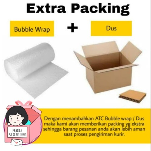 

Extra Bubble Warp Dan Kardus / Tambahan Bubble Warp untuk packingan lebih aman