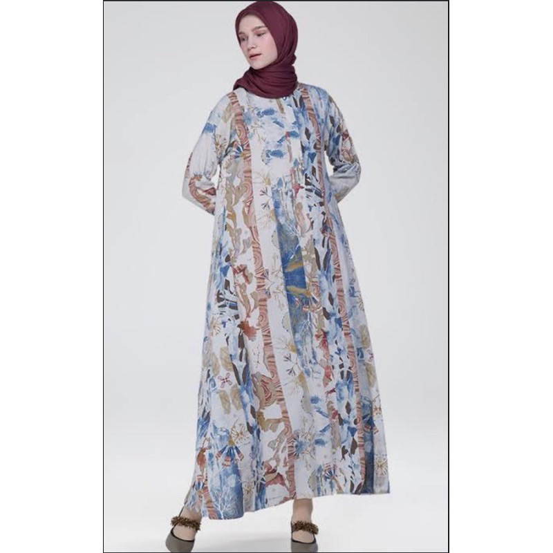 Preloved Like New Drima Dress Faded blue dan Purple by Ria Miranda Utopia