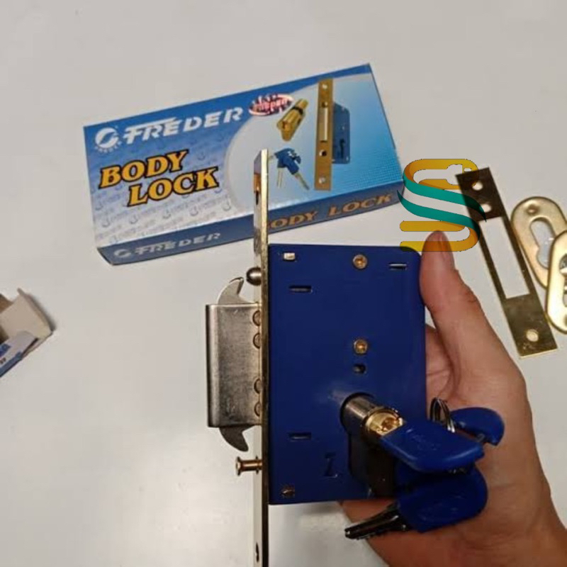 (Freder) Kunci Pintu Sliding Kayu Kunci Pintu Geser Kayu (Model Mekar)