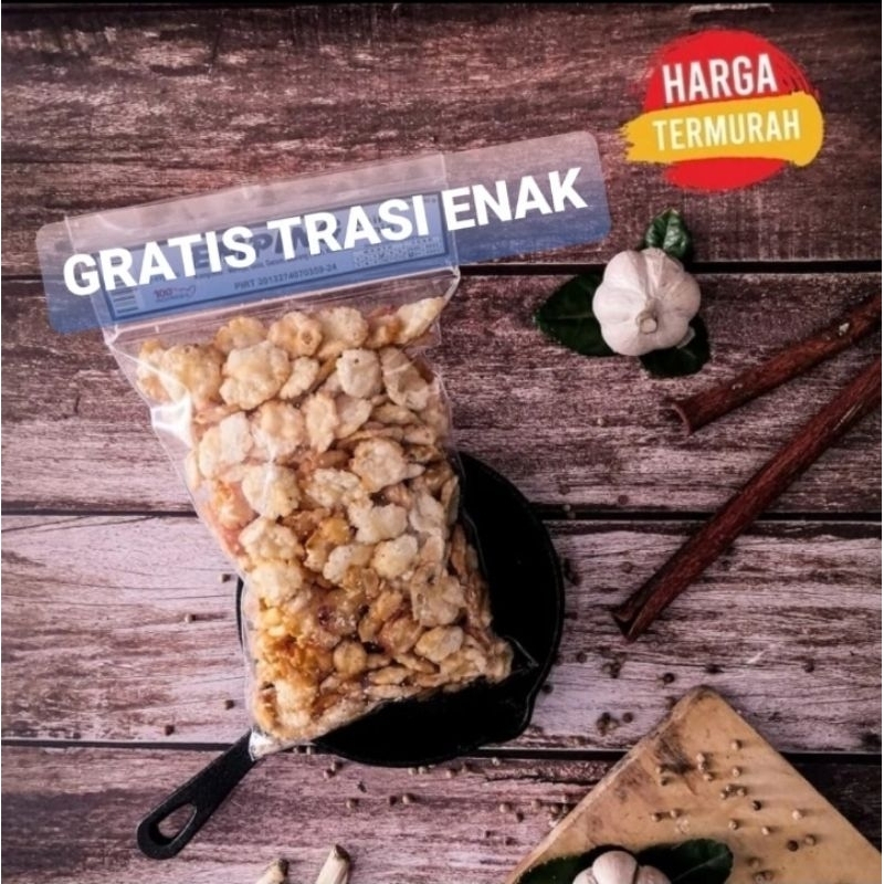 

Emping Matang Asin 250gr ENAK GRATIS terasi khas cirebonn