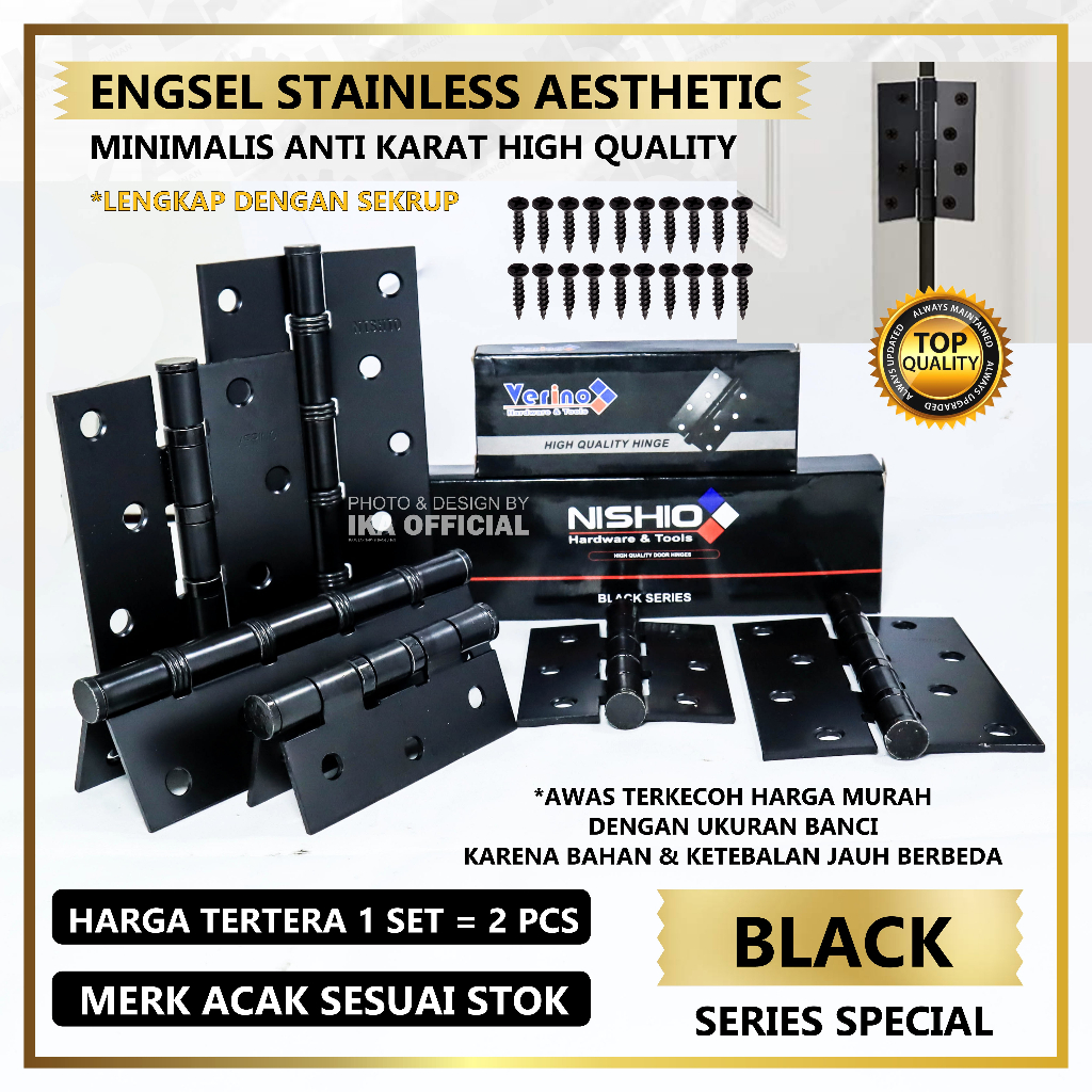 Engsel pintu tebal 5&quot; / Engsel Tebal Stainles Inch Bagus / Pintu Jendela Silver Stenlis  engsel 5 inch engsel khusus pintu rumah besar engsel pintu baut 5 murah putih tebal 3mm