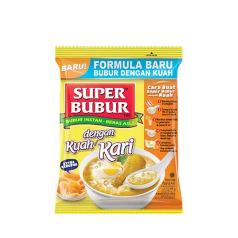 

Super Bubur tersedia 2 varian Rasa