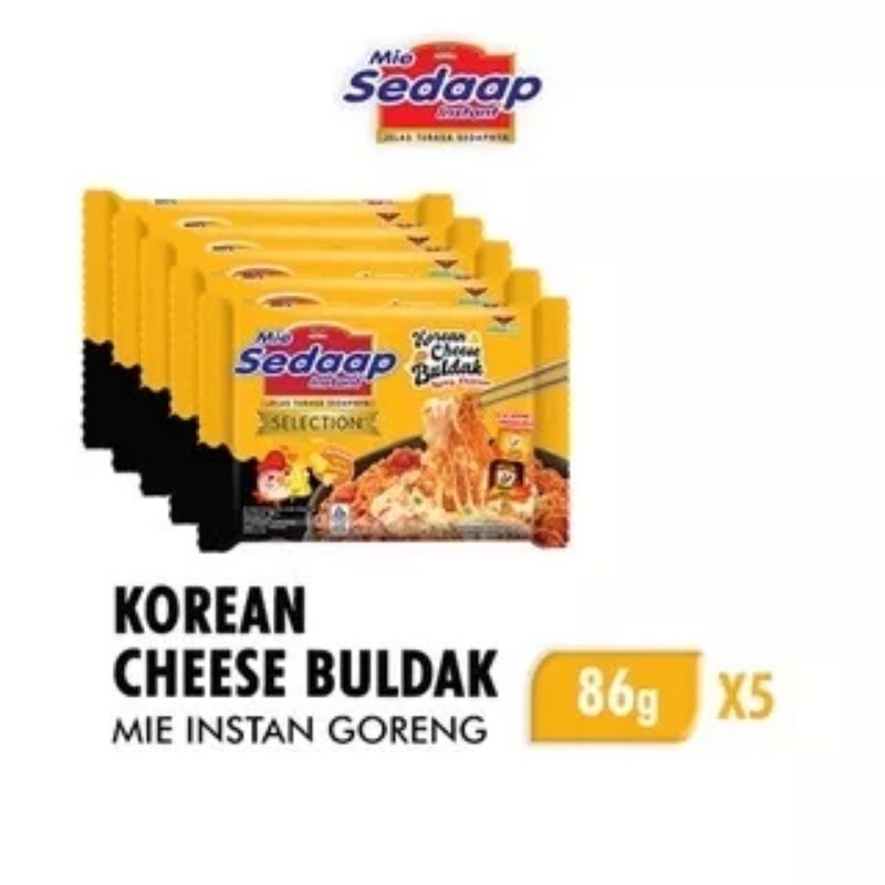 

5PCS, SEDAP MIE MI INSTAN KOREAN CHEESE BULDAK