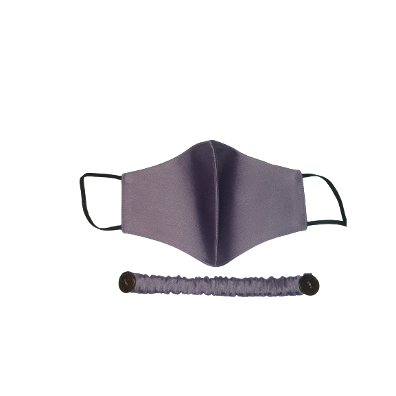 MASKER KAIN POLOS MASKER DUCKBILL UNGU HEATHER PLUS KONEKTOR