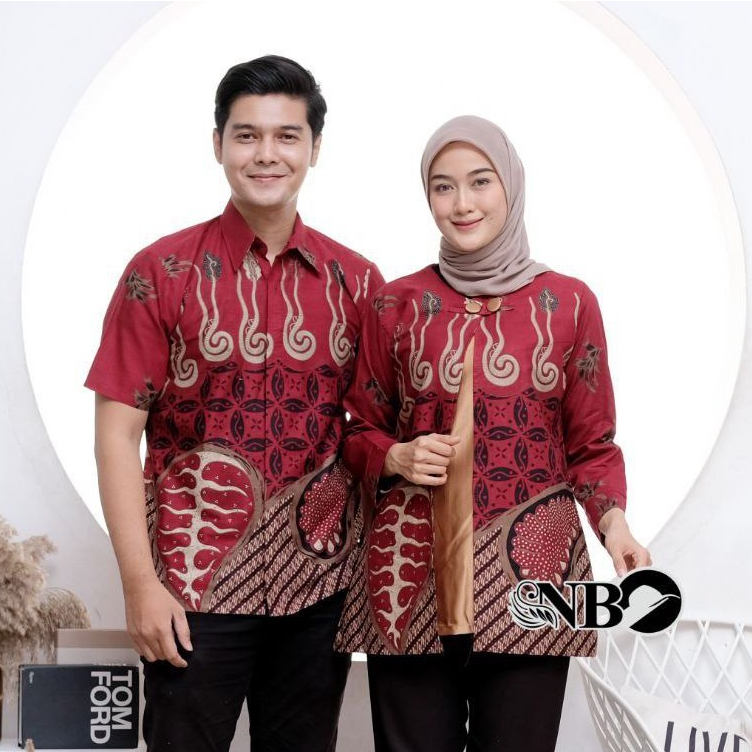 Batik Couple Modern Atasan Blouse Batik Kerja Kantor Wanita Seragam Batik M L XL XXL