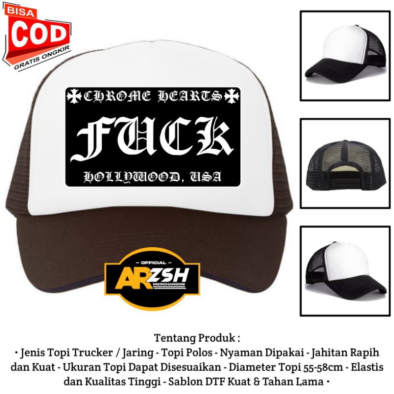 Topi Chrome Hearts Trucker Jaring/Topi Trucker Jaring Distro Chrome Hearts