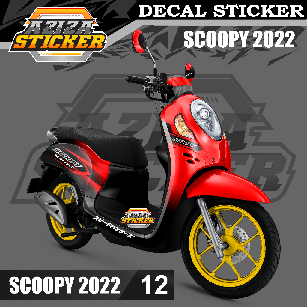 Aziza Sticker - Decal Stiker Scoopy Full body 2021 2022 - Dekal Stiker Scoopy yang lagi viral desain