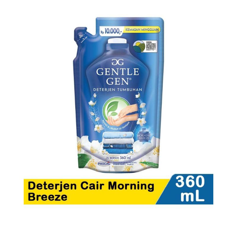Gentle gen Deterjen Cair morning breeze 360ml