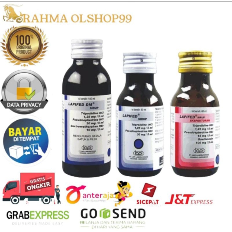 LAPIFED SIRUP 60 ML/LAPIFED EKSPETORAN 60ML/LAPIFED DM 100 ML