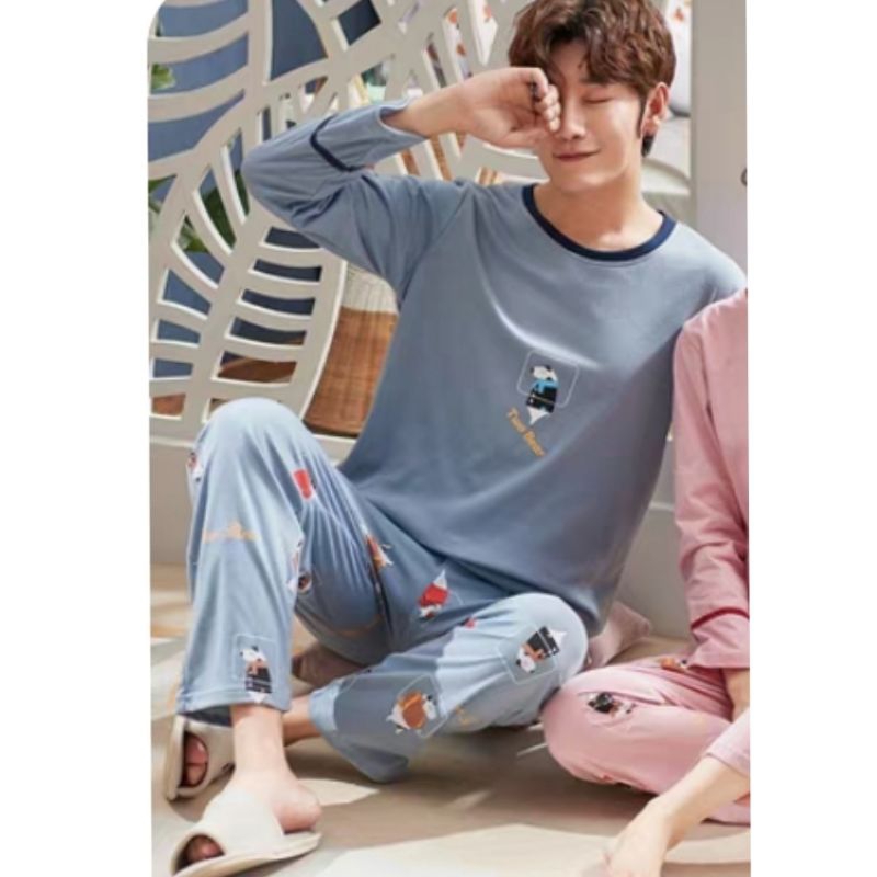 BAJU TIDUR PRIA IMPORT PREMIUM / PIYAMA SET PRIA IMPORT / PIYAMA KAOS TEBAL