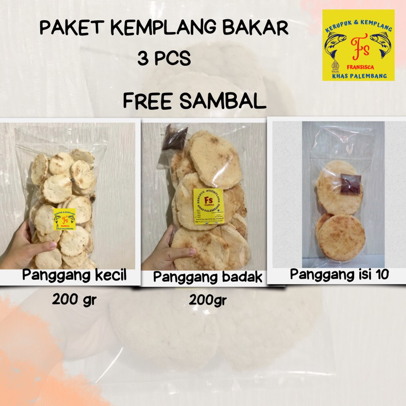 

PAKET 3 BKS KEMPLANG BAKAR KEMPLANG PANGGANG IKAN TENGGIRI ASLI PALEMBANG