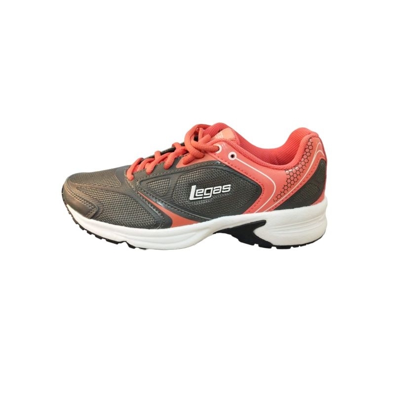 Sepatu League Legas Cewe Abu Oranye Neptune 2 La W Running Shoes Wanita Original