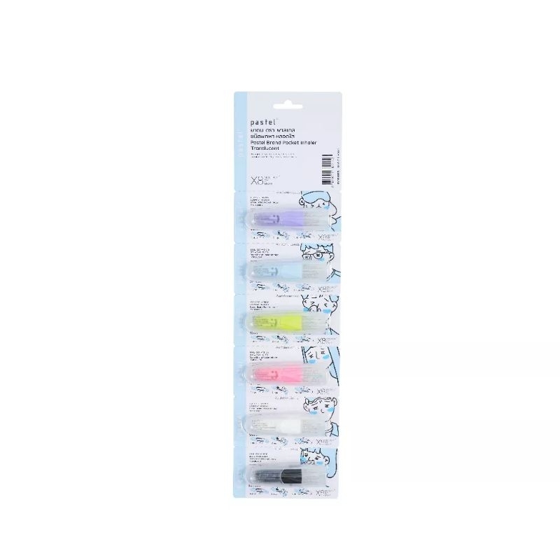 (READY STOCK)inhaler pastel pocket jaemin pencil case pastel mini orange oil translucent bening mill