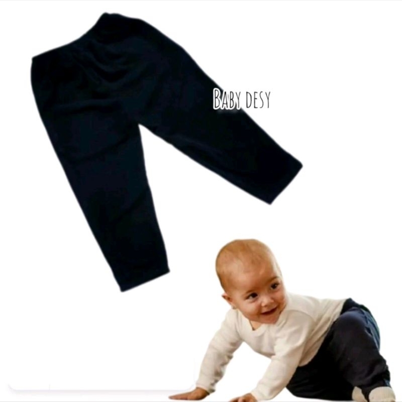 LEGGING HITAM POLOS BABY 0-3 TAHUN
