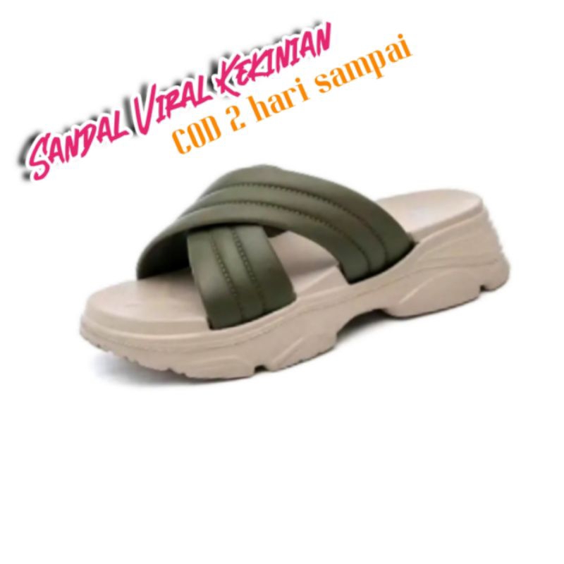 Sandal Selop Jelly Import Wanita/Sandal Platform Cewek Kekinian