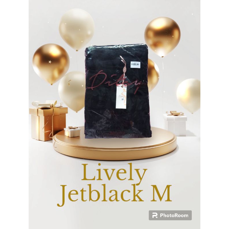 LIVELY MAIRA BLACK M  | LITTLE DITSY #DITSY JUNI 2023 #KOLEKSI DITSY #DITSY NIGHTGOWN #DITSY MOSLEM 