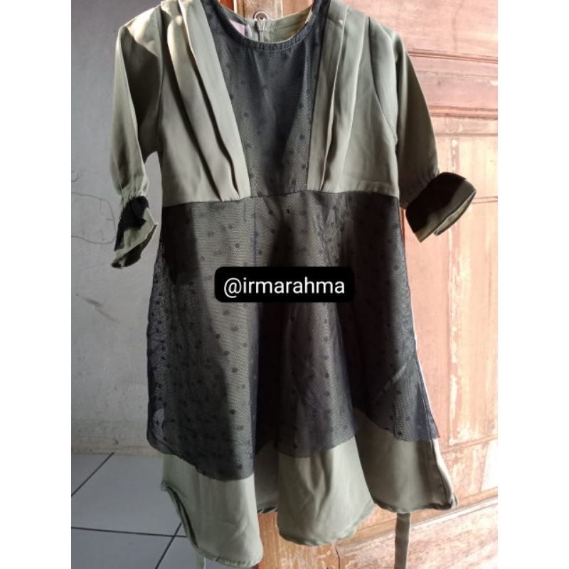 preloved eid series 2022 alfi huraiyah magnolia baby matcha green size 2