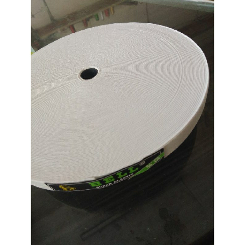 karet elastis / karet elastis bell koloran  ukuran 2 cm 1 roll