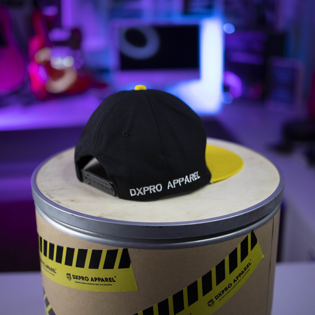 TOPI SNAPBACK DXPRO BEAR BLACK YELLOW