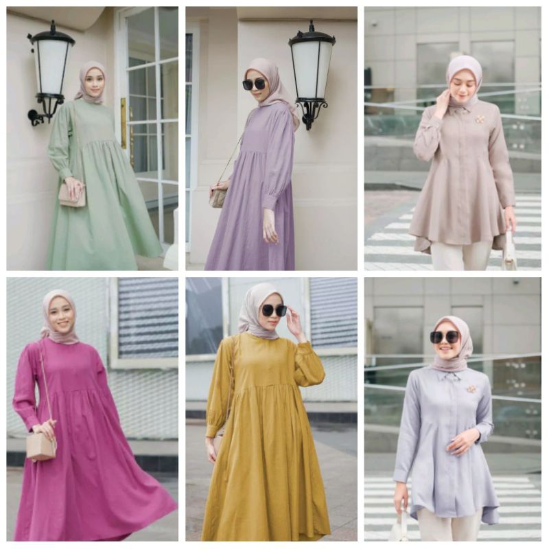 CHIC BLOUSE | MIDI TUNIK BY VANILLA HIJAB | VANILLAHIJAB SALE 6.6