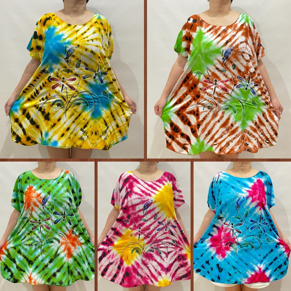 BAJU BALI BLUS LUKIS SUPER JUMBO SZ XXXXL NR/MOTIF REAL PICT