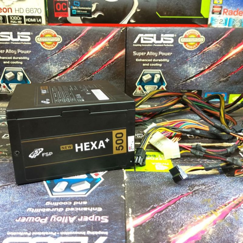Power Supply PSU Komputer FSP HEXA+ 500Watt Pure H2-500 Normal
