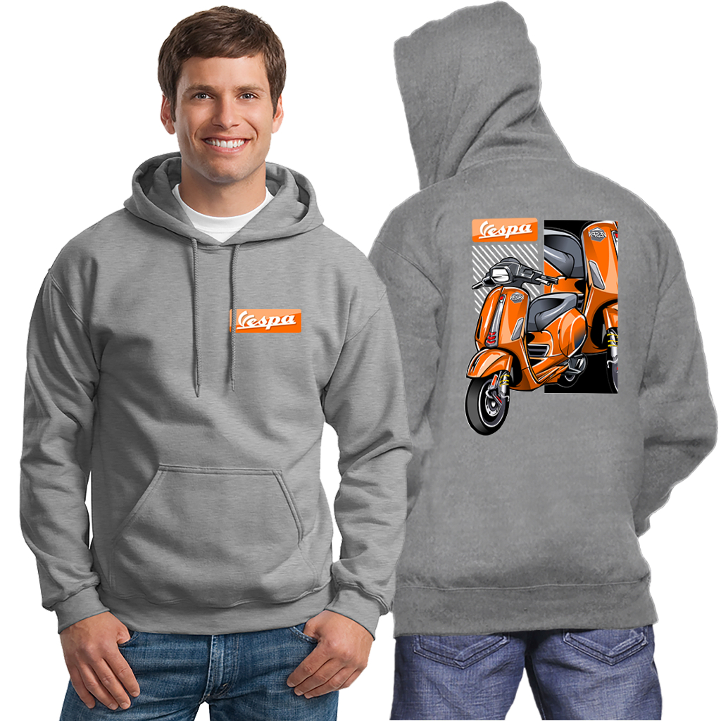 Jaket Motor Vespa Generasi Terbaru Hoodie Distro Cotton Fleece Tebal