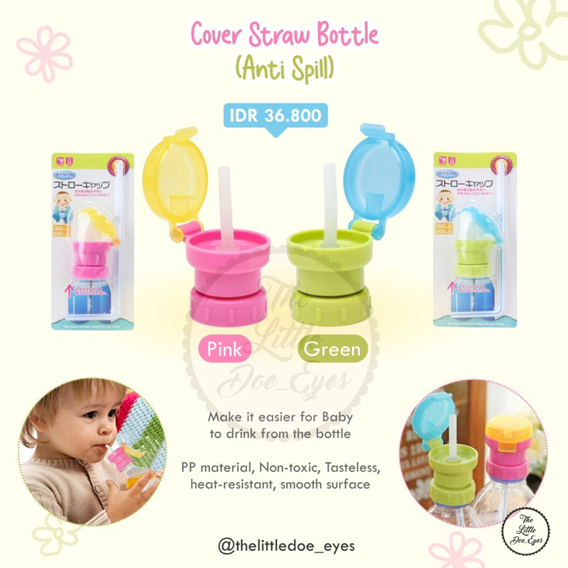 Cover Straw Bottle (Anti Spill Anti Tumpah)