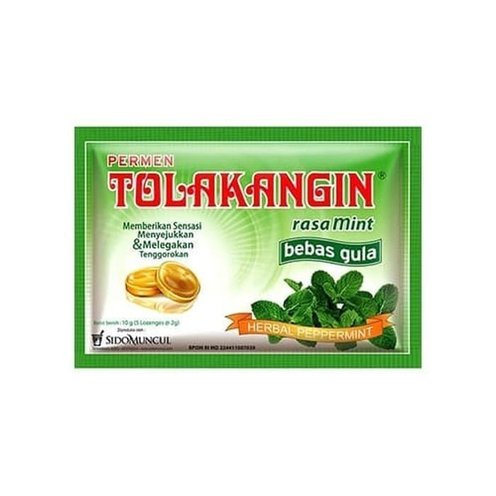 

Permen Tolak Angin Bebas Gula 1 Sachet isi 5 Butir