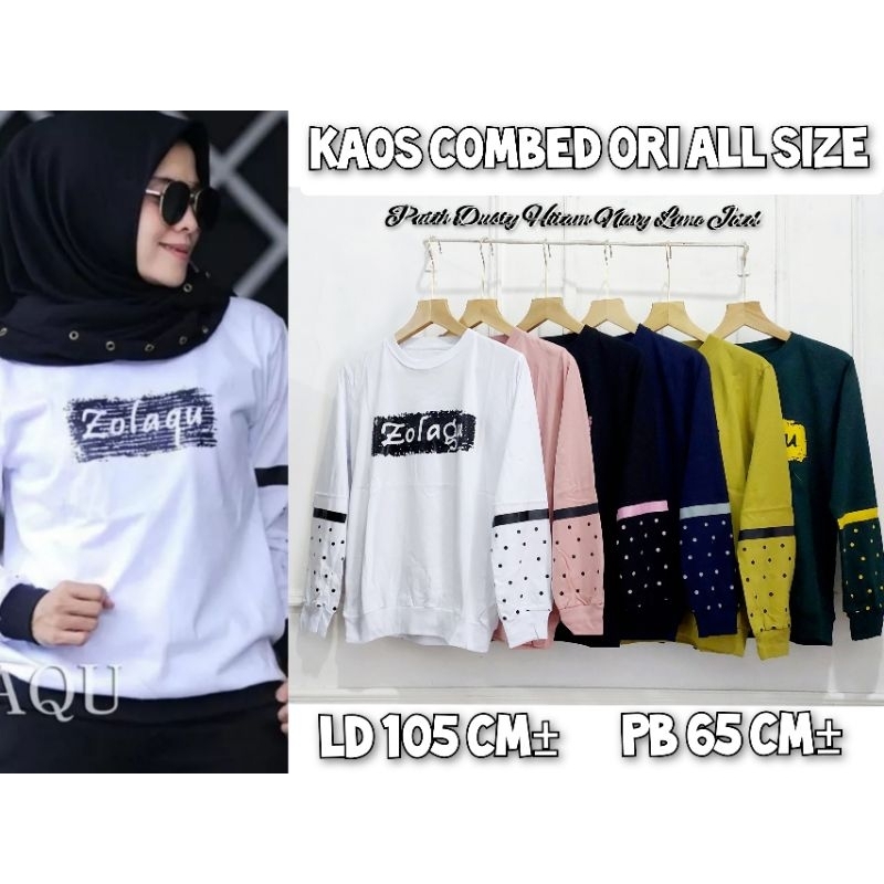 Kaos Combed Zolaqu // Kaos // Aasan Wanita