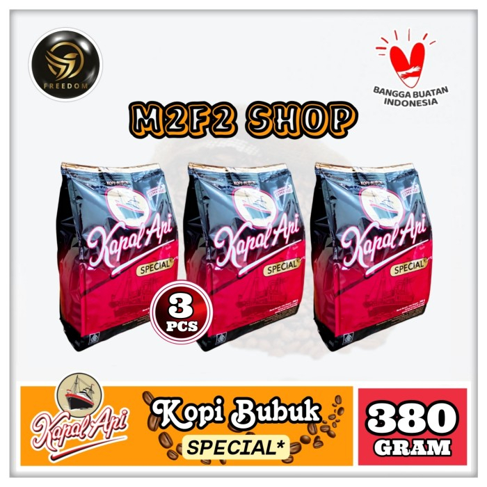 

Kopi Bubuk Kapal Api Murni Special Original - 380 gr (Kemasan 3 Pcs)