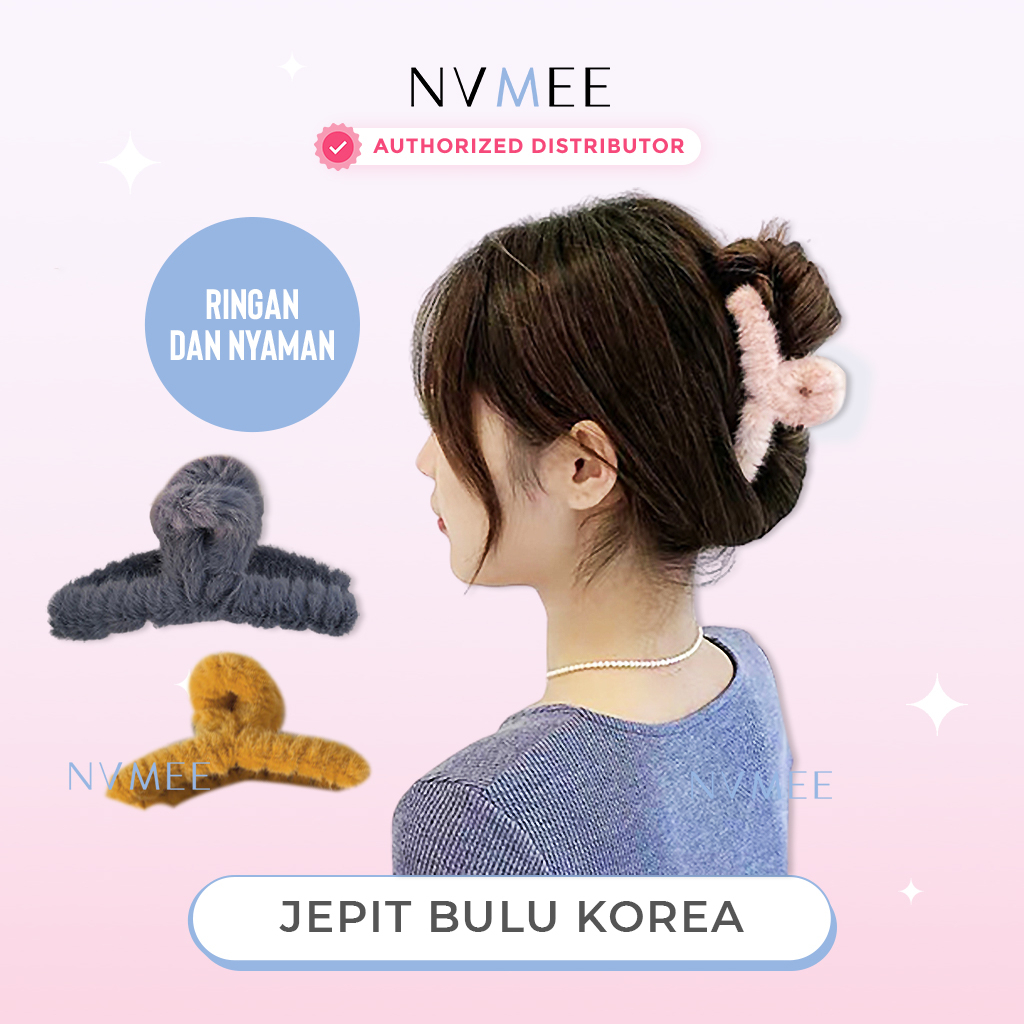 NVMEE - Jepit Rambut Bulu Korean Hairclip