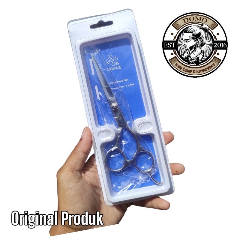 gunting potong rambut leiching tajam original