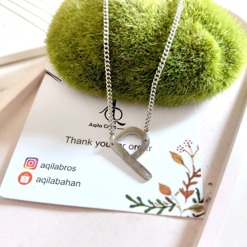 KALUNG MONEL RANTAI K3 LIONTIN HURUF MONEL ANTI KARAT TIDAK BERUBAH WARNA TIDAK MENGHITAM