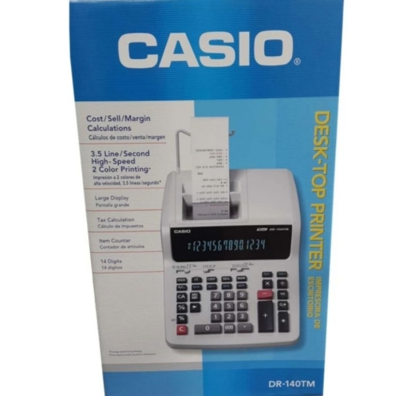

CASIIO CALCULATOR PRINT DR 140TM 14 DIGIT KALKULATOR PRINTING