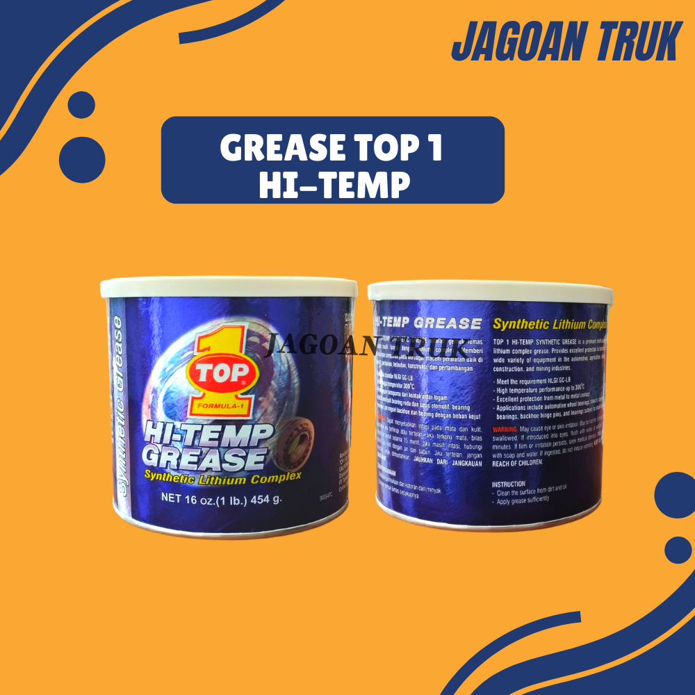 Grease/Gemuk TOP 1 HIGH-TEMP ASLI TOP 1 Blue (03971) 1Lb