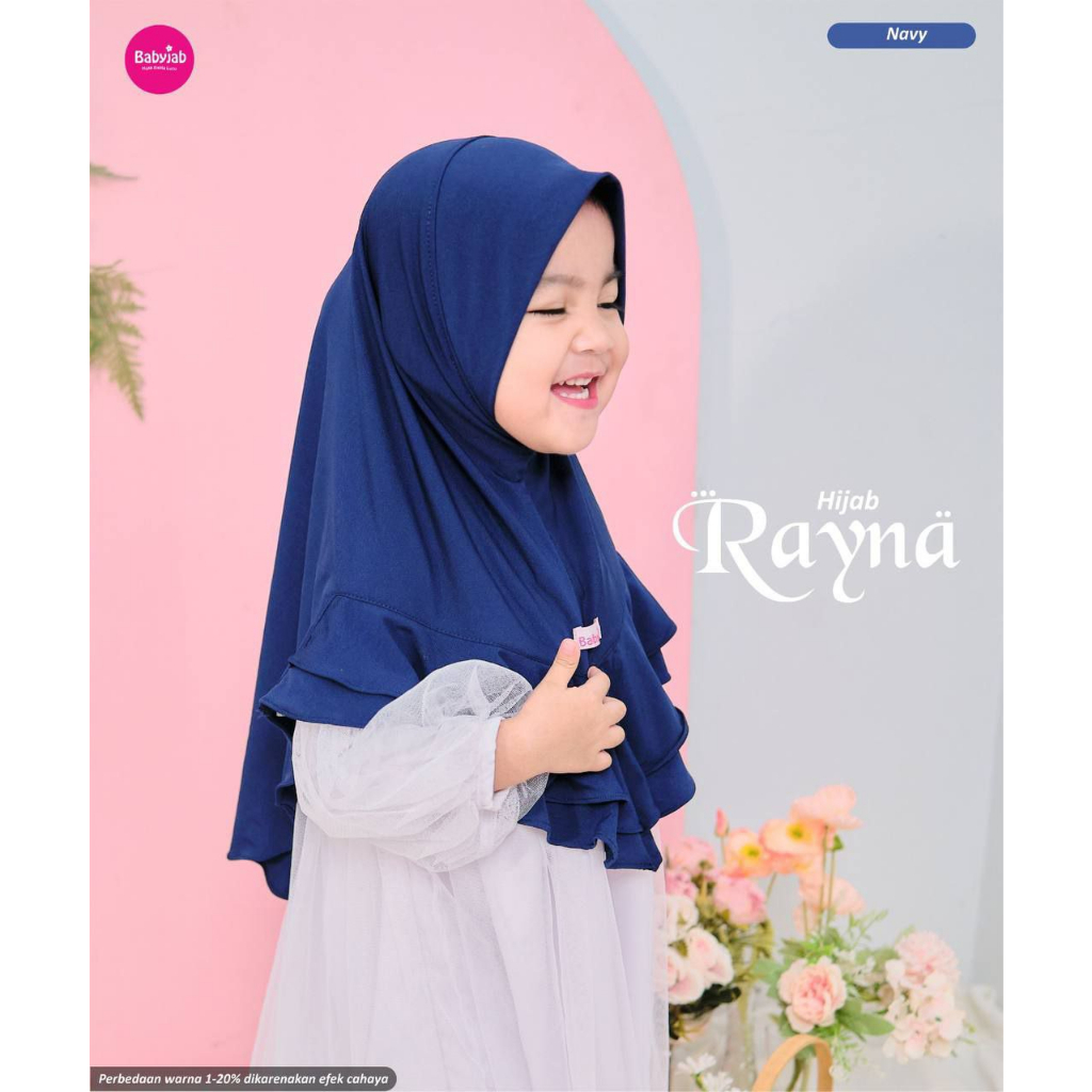 Babyjab Rayna Hijab Anak Lucu Perempuan - Baby Jab Jilbab Cewek Usia  0 1 2 3 4 5 6 7 Tahun