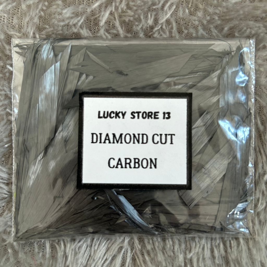 Sinarterang3 Carbon Forged Diamond Cut 10Gr Premium Serat Karbon Potongan Jajar Genjang Fiber Forget
