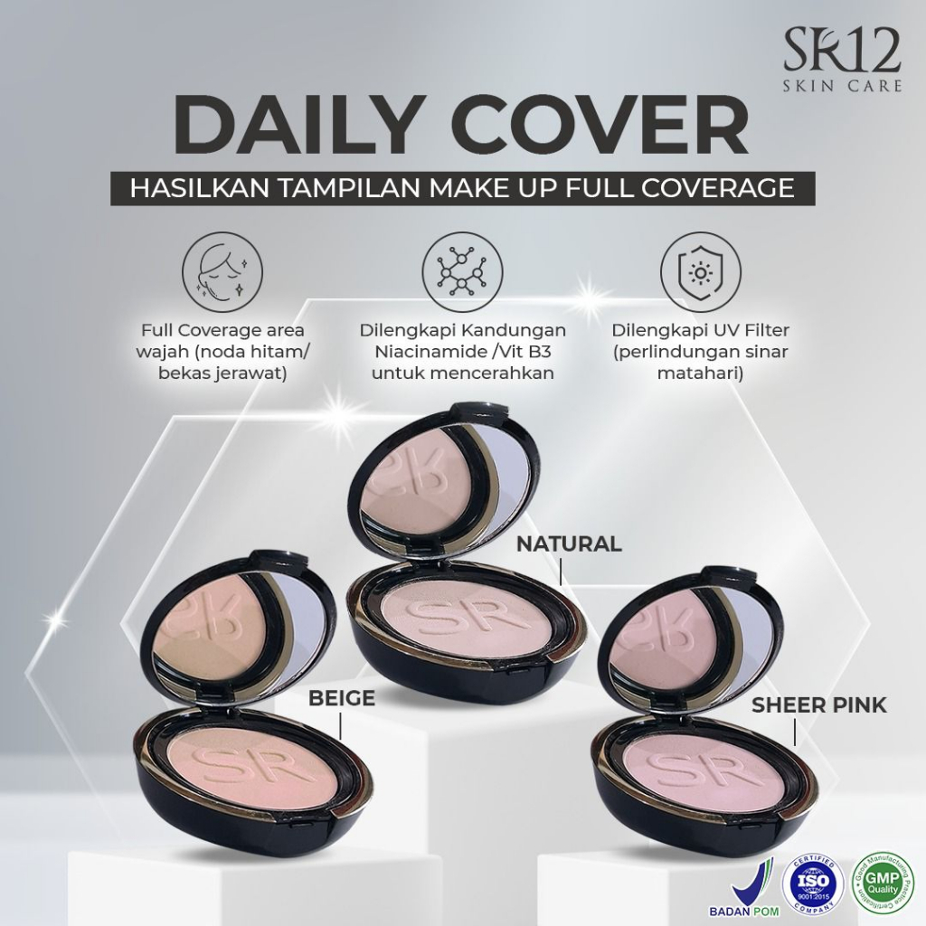 BIG SALE DAILY COVER | Bedak jerawat menutupi bekas jerawat, flek hitam pada wajah