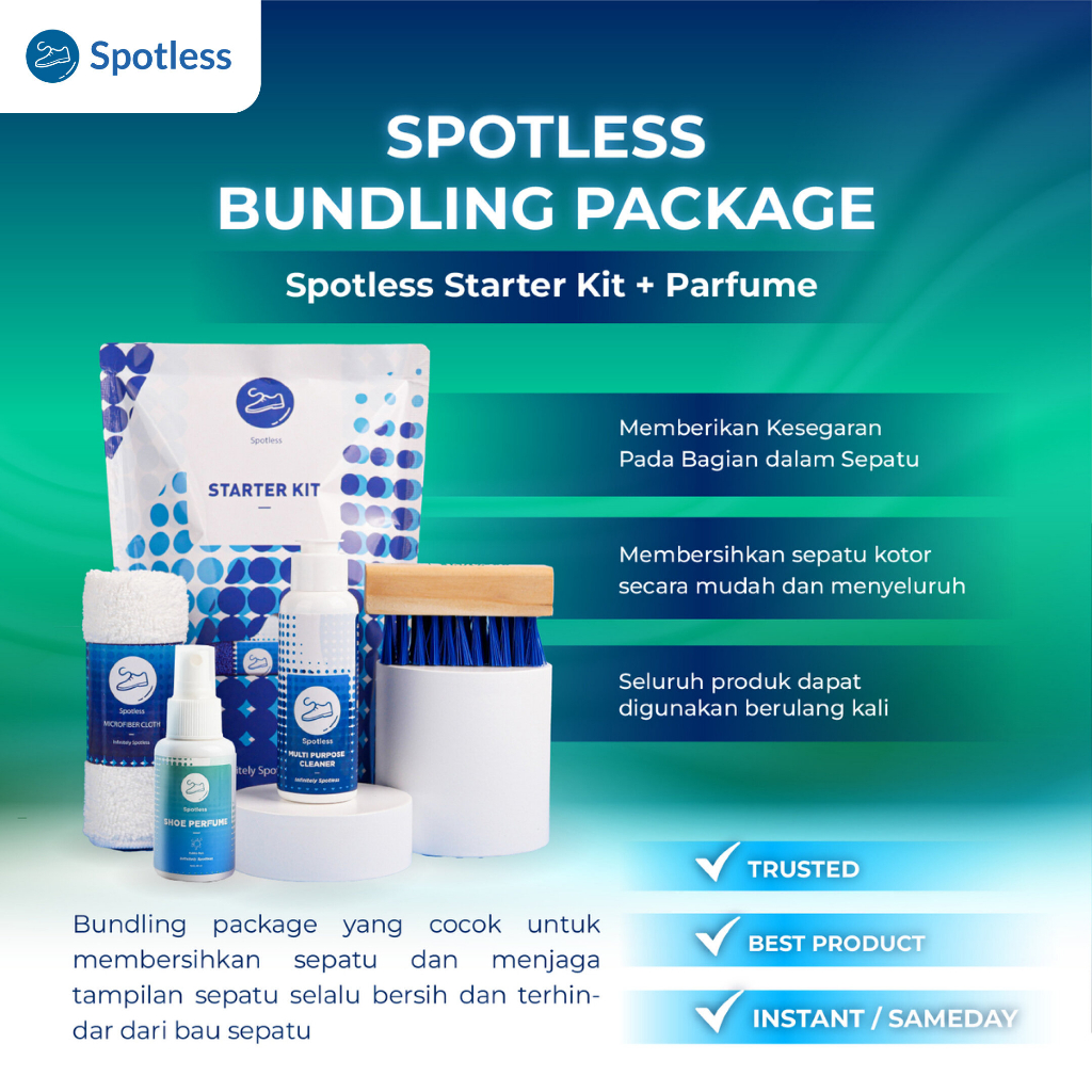 SPOTLESS SHOE CLEANER STARTER KIT SABUN PEMBERSIH SEPATU + SHOE PERFUME