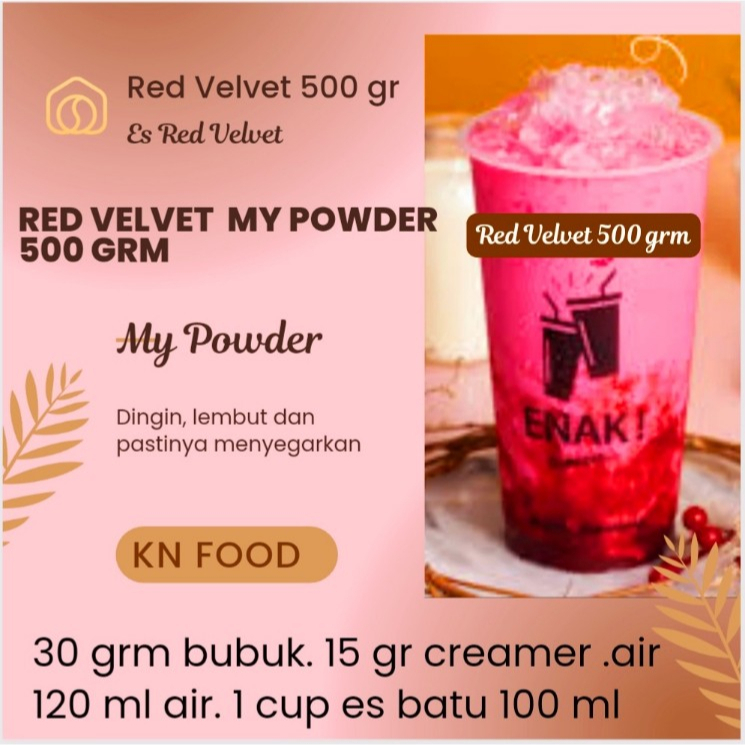 

Bubuk Minuman Bubble Drinks Red Velvet 500gr Rasa Red Velvet