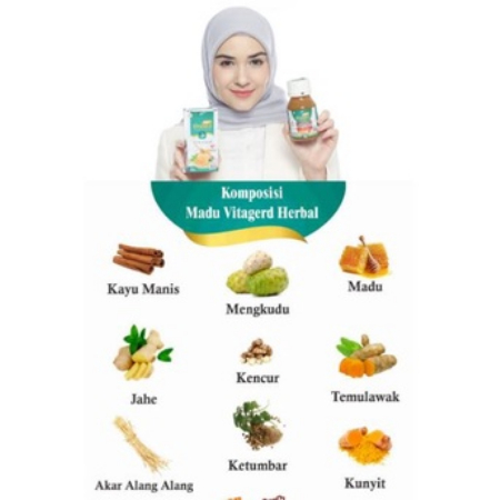 Madu Vitagerd - Herbal Obat GERD dan Asam Lambung Maag Kronis Serta Sakit Kepala Original 350gr