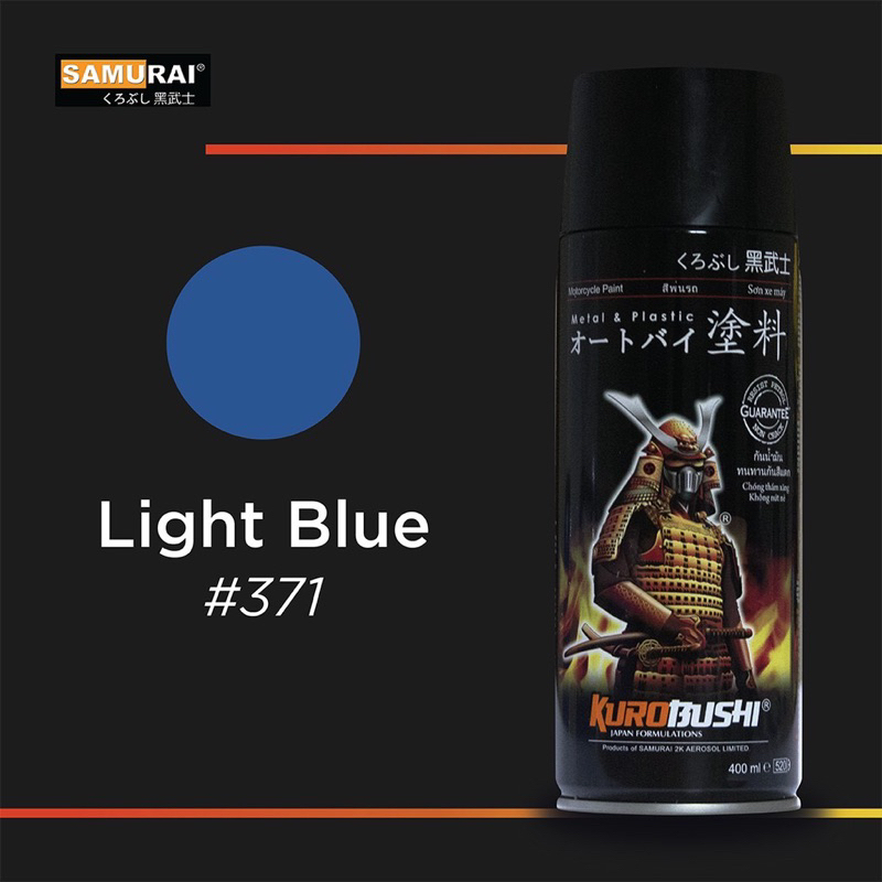 

Pilox Samurai Paint 371 Warna Light Blue / Biru Muda 400ml , Cat Semprot