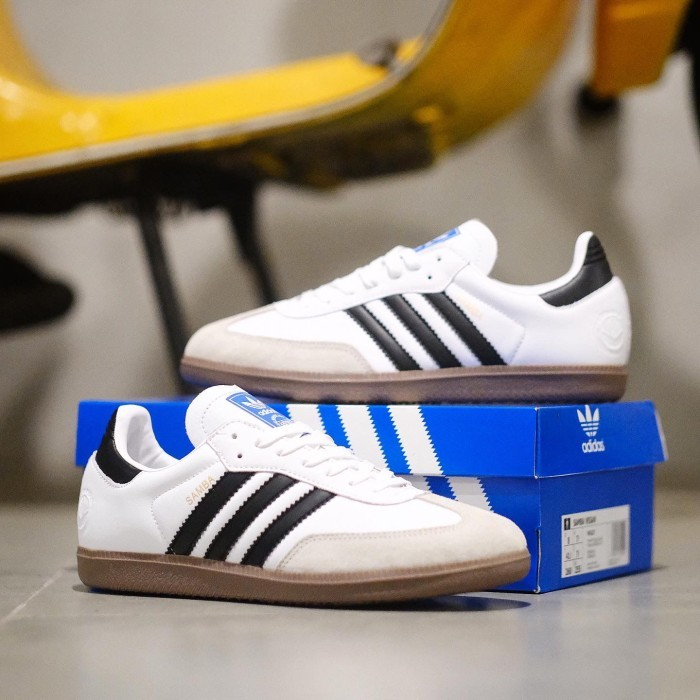 Sepatu Kasual Adidas Classic Samba Vegan White Black Original 38-44 100%BNIB