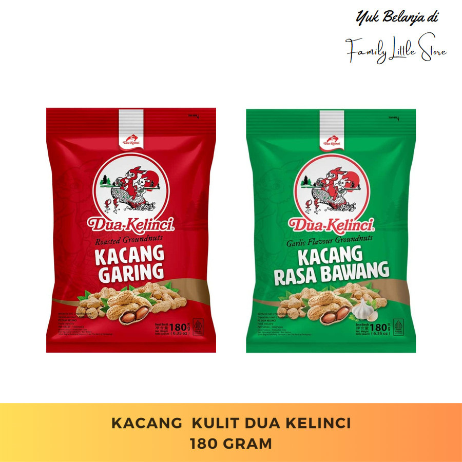 

Kacang Kulit Dua Kelinci / Kacang Garing / Kacang Rasa Bawang 180 gram